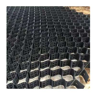 Textured HDPE perforated geocell for Slopes retaining wall